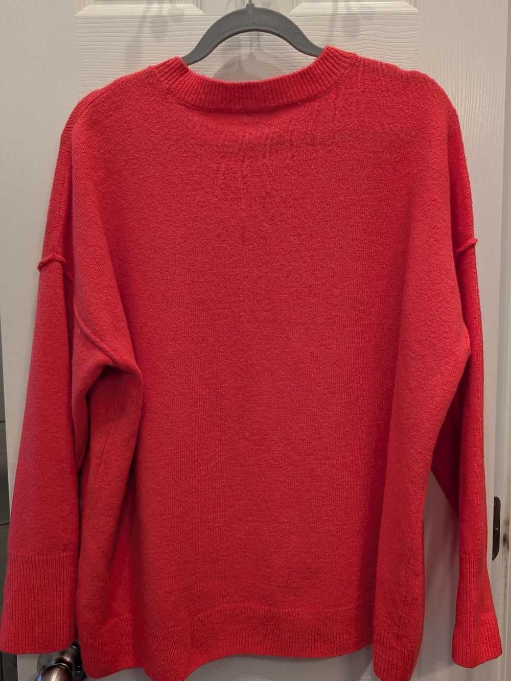 Vince Camuto Neon Coral Crewneck Sweater - Picture 2 of 4